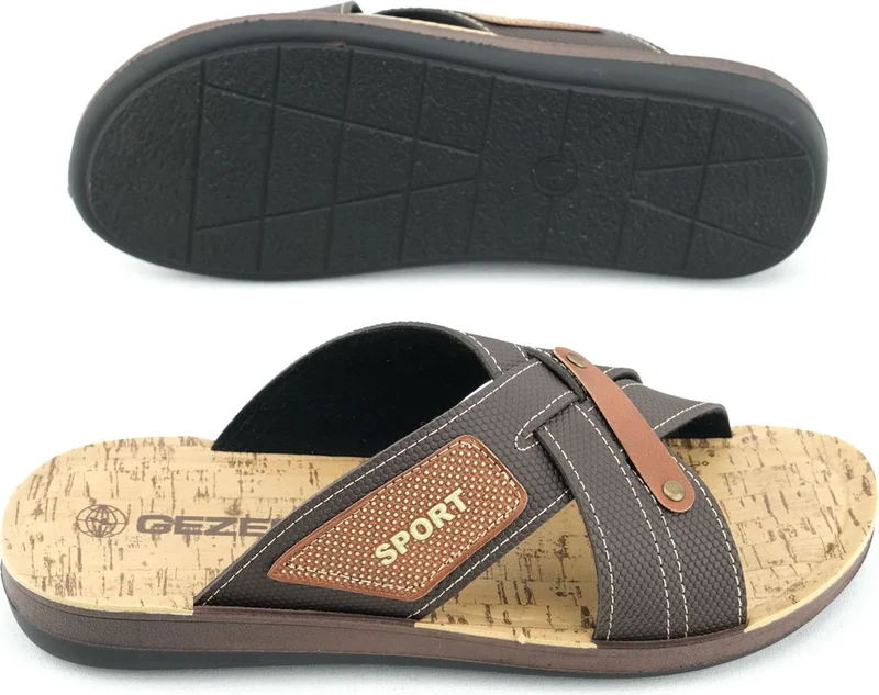 جيزر Summer Comfort Sole Sunir Leather Men's Slippers