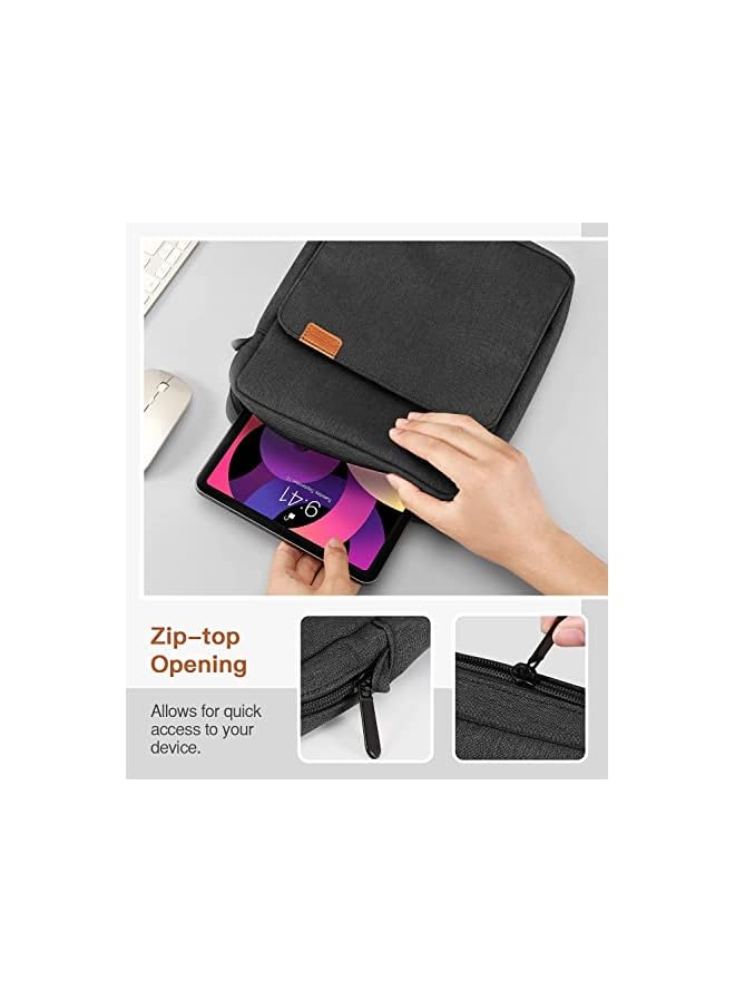 SYOSI Inch Tablet Sleeve Bag, Syosi Fits For Ipad Air 5 10.9" 2022, Ipad Pro 11 M2 2022-2018, Ipad 10Th 10.9, Air 4 10.9, Tab S8 2022, Handle Carrying Case With Shoulder Strap, Black  - Image 3