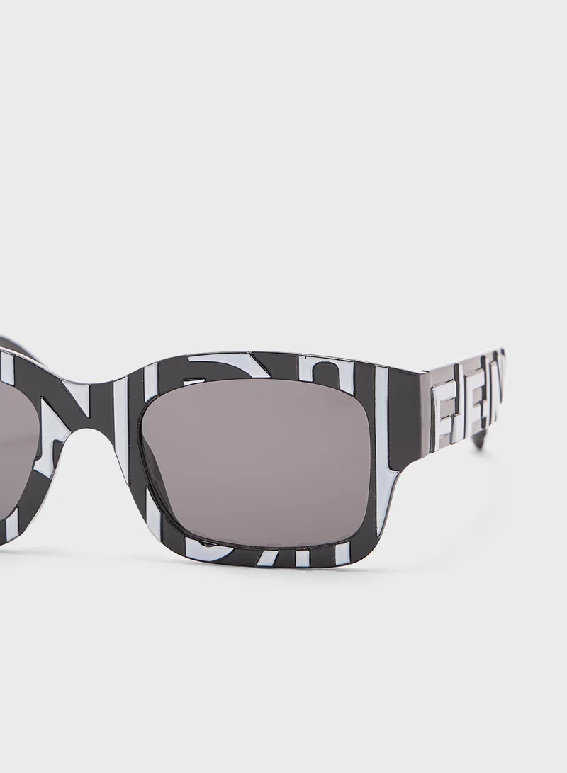 Ginger Stripe Detail Wayfarer Sunglasses
