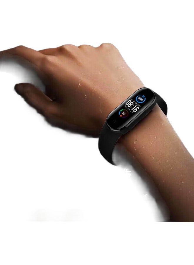 Kovol Compatible With Xiaomi Band 7 Strap 7Nfc/6/6Nfc/5/5Nfc Wristband Accessory, Colorful Replacement Strap, Universal For Xiaomi, Breathable Sports Band, Black - Image 1