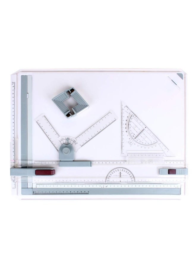 Mordely A3 Drawing Table Board, Adjustable Measuring System Angle Parallel Motion Drawing Board - Image 2