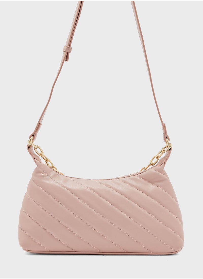 Vincci - Top Handle Chain Detail Satchel - Image 1