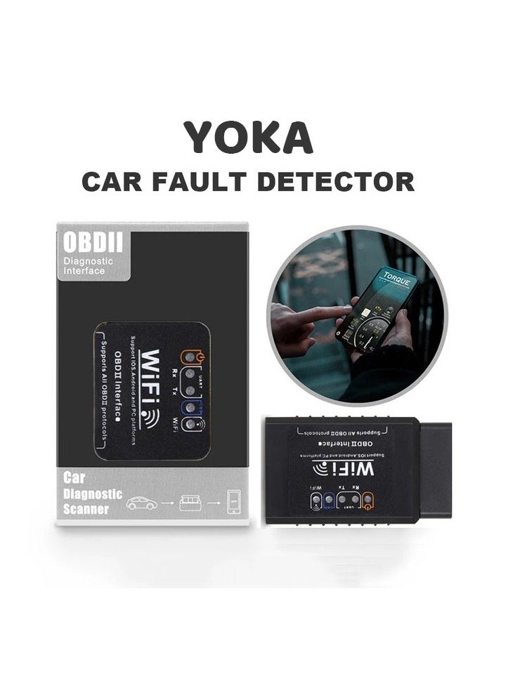 يوكا - ماسح YOKA WiFi OBD2 – الكشف الفوري عن أعطال السيارة وأداة التشخيص، متوافق مع iOS، أندرويد وويندوز - Image 1