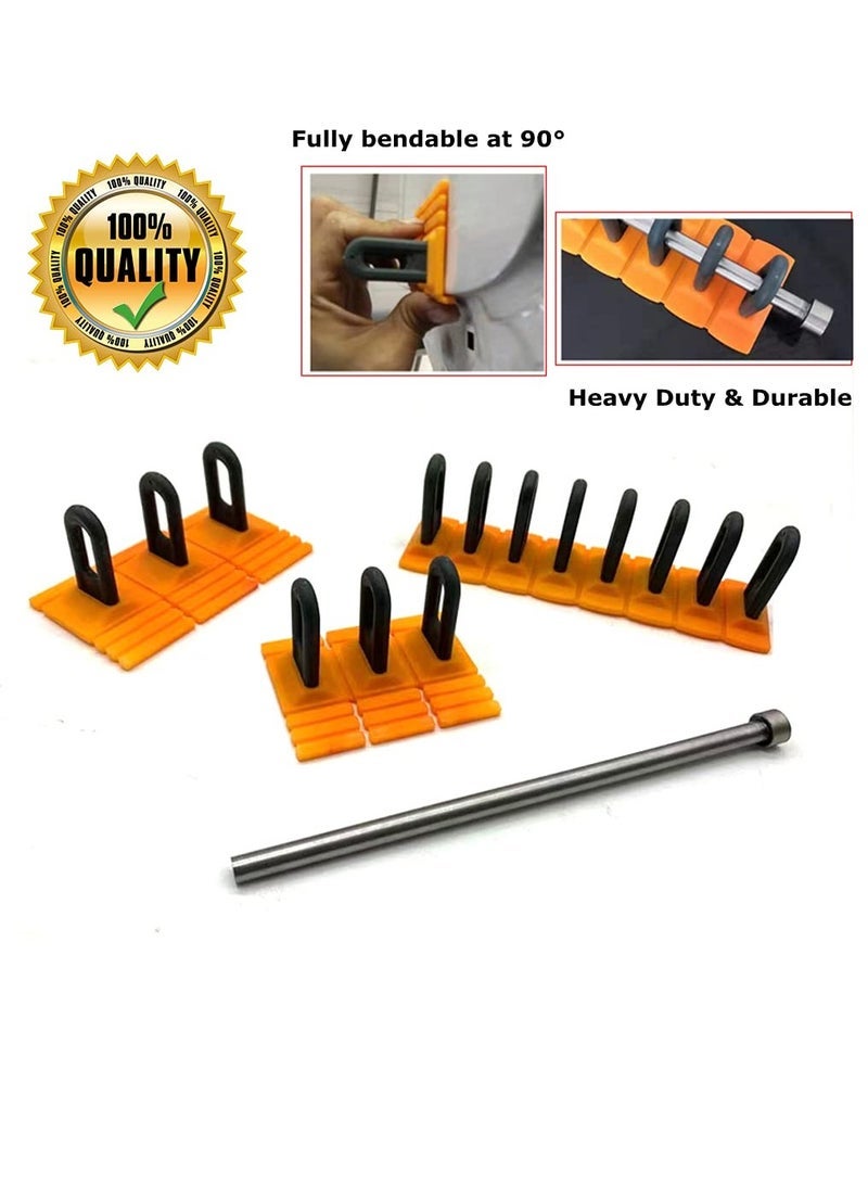 Dent Repair Tools, Heavy Duty Paintless Repair Removal Tools Strong Dent Puller Handle Lifter Yellow Glue Tabs Powerful Body Repair Dent Remover Tool Kit for Car Dent Repair, Yellow - Image 4