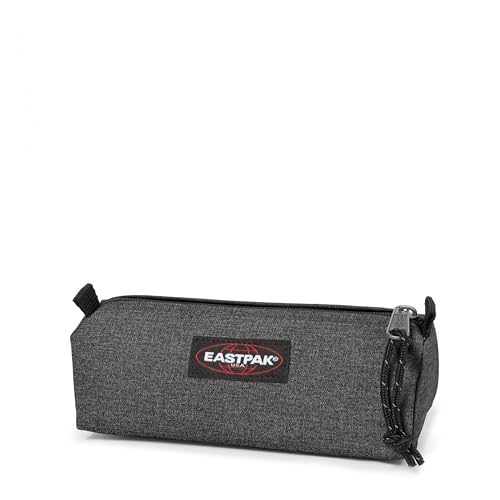 EASTPAK Benchmark Single Pencil Case – Water-Resistant Polyester, Zipper Compartment, Lightweight & Durable, Black Denim - Image 4