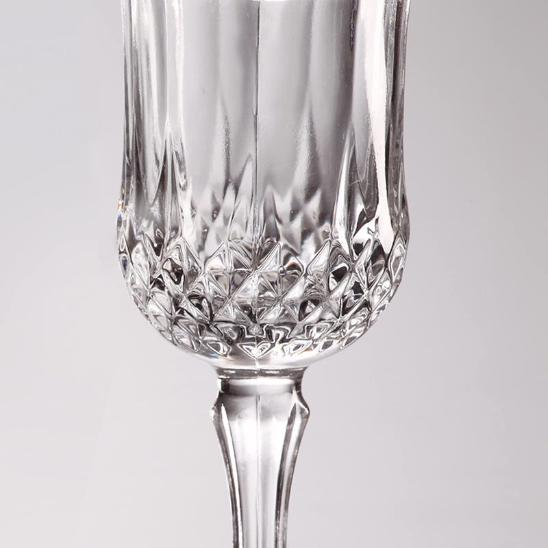 NVRA Italian Premium Crystal Clear Glass Red and White Wine Glass Pack of 6 Crystal Clear Diamond Glass Glassware250 ml Perfect for Scotch Mixed Drinks Wine Bourbon JuiceDrinks - Image 5