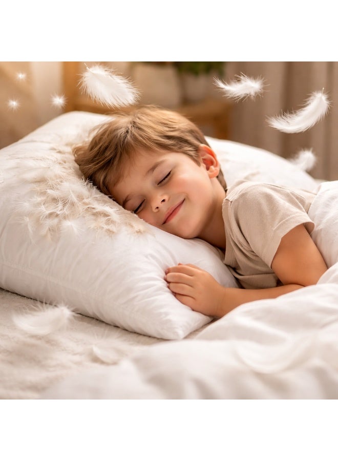 وسادة ريش النعام ، فاخرة وناعمة وجيدة التهوية، وسادة سرير عالية الجودة، مضادة للحساسية، مريحة لدعم الرقبة، وسادة نوم بيضاء - Image 5