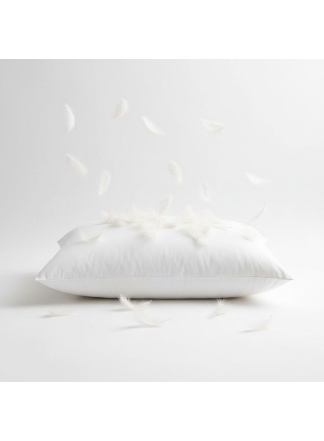 وسادة ريش النعام ، فاخرة وناعمة وجيدة التهوية، وسادة سرير عالية الجودة، مضادة للحساسية، مريحة لدعم الرقبة، وسادة نوم بيضاء - Image 3