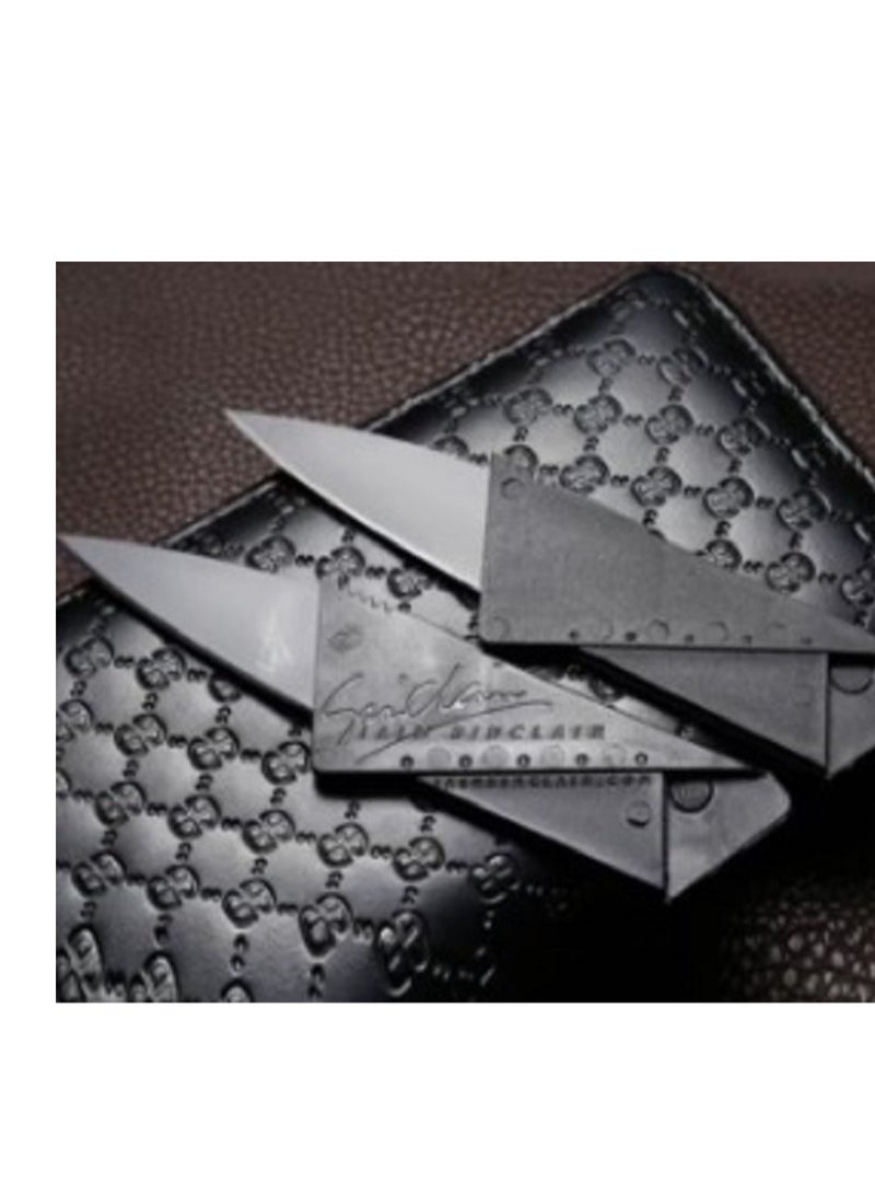 Credit Card Folding Fruit Knife Black 8.6centimeter  - Image 4
