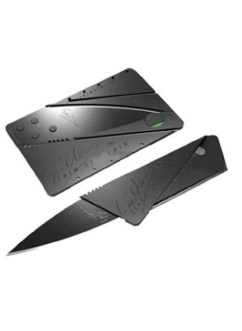 Credit Card Folding Fruit Knife Black 8.6centimeter  - Image 1