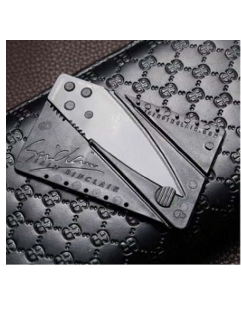 Credit Card Folding Fruit Knife Black 8.6centimeter  - Image 2