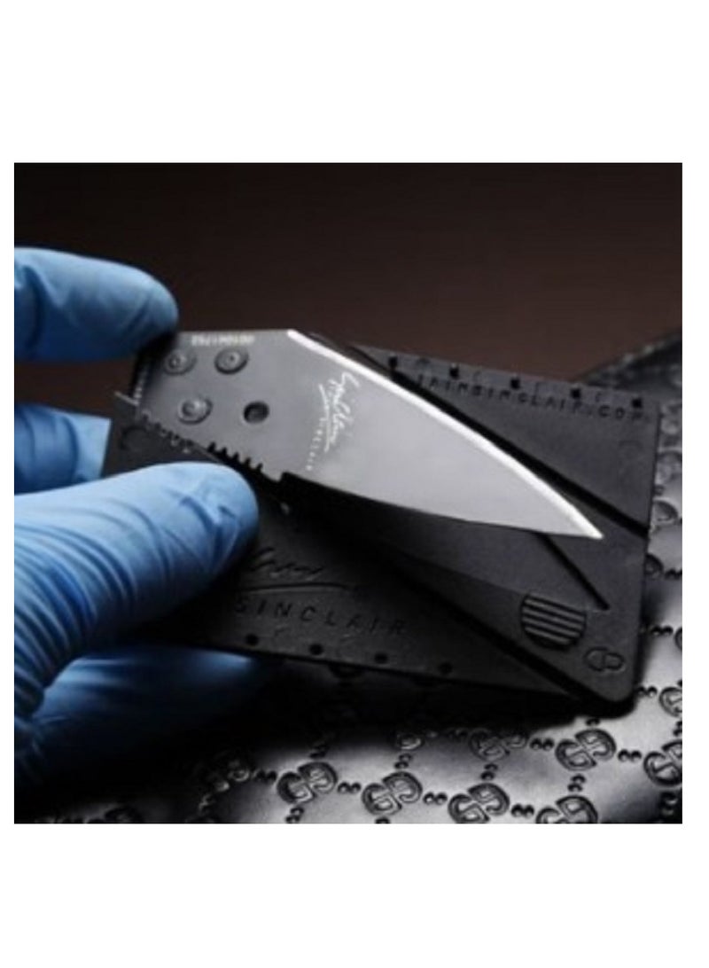 Credit Card Folding Fruit Knife Black 8.6centimeter  - Image 3