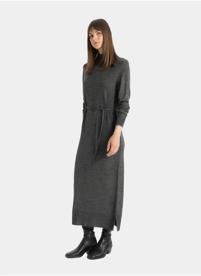 DeFacto Belted Knit Dress