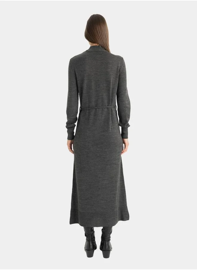 DeFacto Belted Knit Dress
