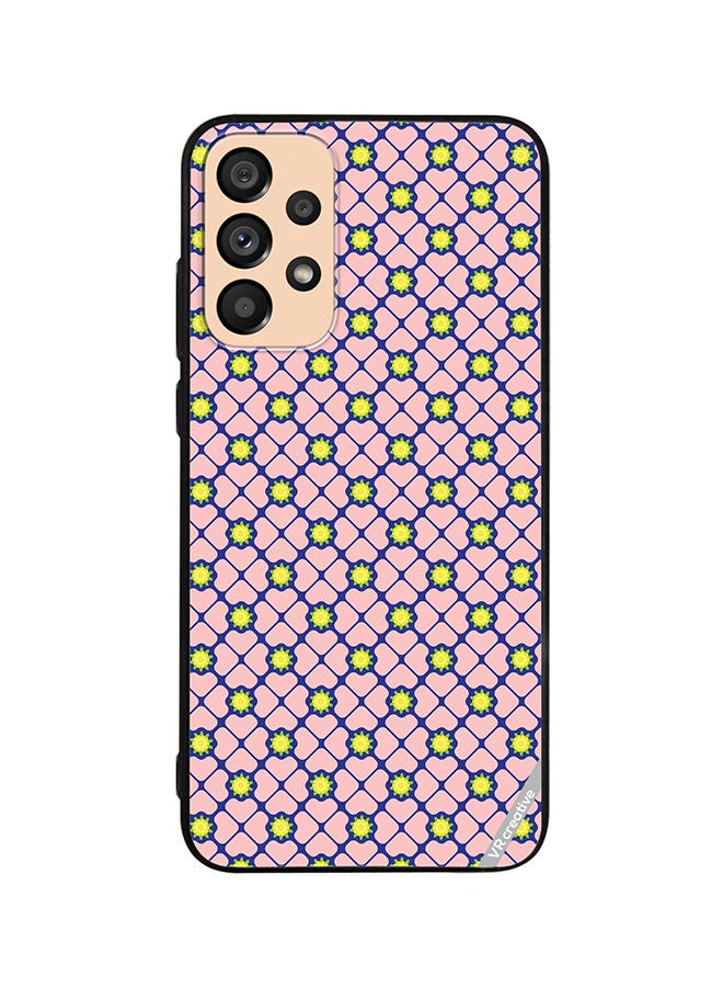 VR CREATIVE Protective Case Cover For Samsung Galaxy A72 Abstract Clover Leaves Geometric Retro Design Multicolour - Image 1
