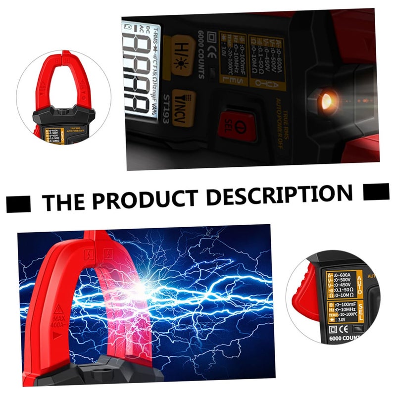 Healifty Digital Clamp Meter St193 Auto-ranging Smart Multimeter for Electrical Repair with Ac/dc Voltage Current Test, Portable Clamp-Type Tester Without Battery for Home and Industrial - Image 5