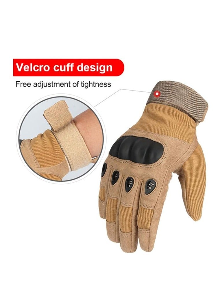 Generic Motorcycle and Cycle Gloves, Full Finger Touchscreen For Riding Hiking Climbing Training (Size-XL) Color-Brown - Image 2