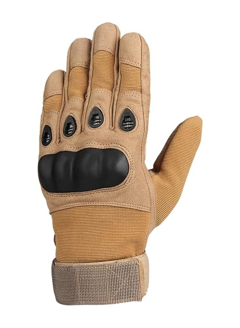 Generic Motorcycle and Cycle Gloves, Full Finger Touchscreen For Riding Hiking Climbing Training (Size-XL) Color-Brown - Image 4
