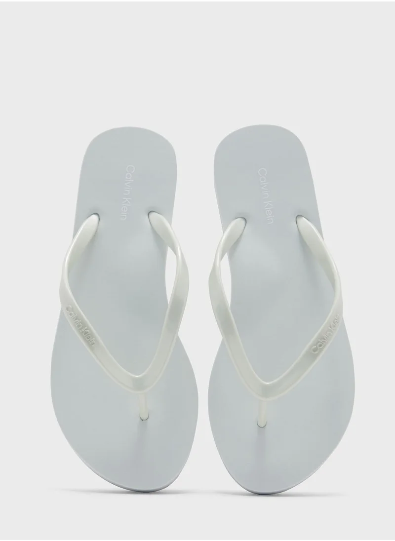CALVIN KLEIN Logo Detailed Flip Flops