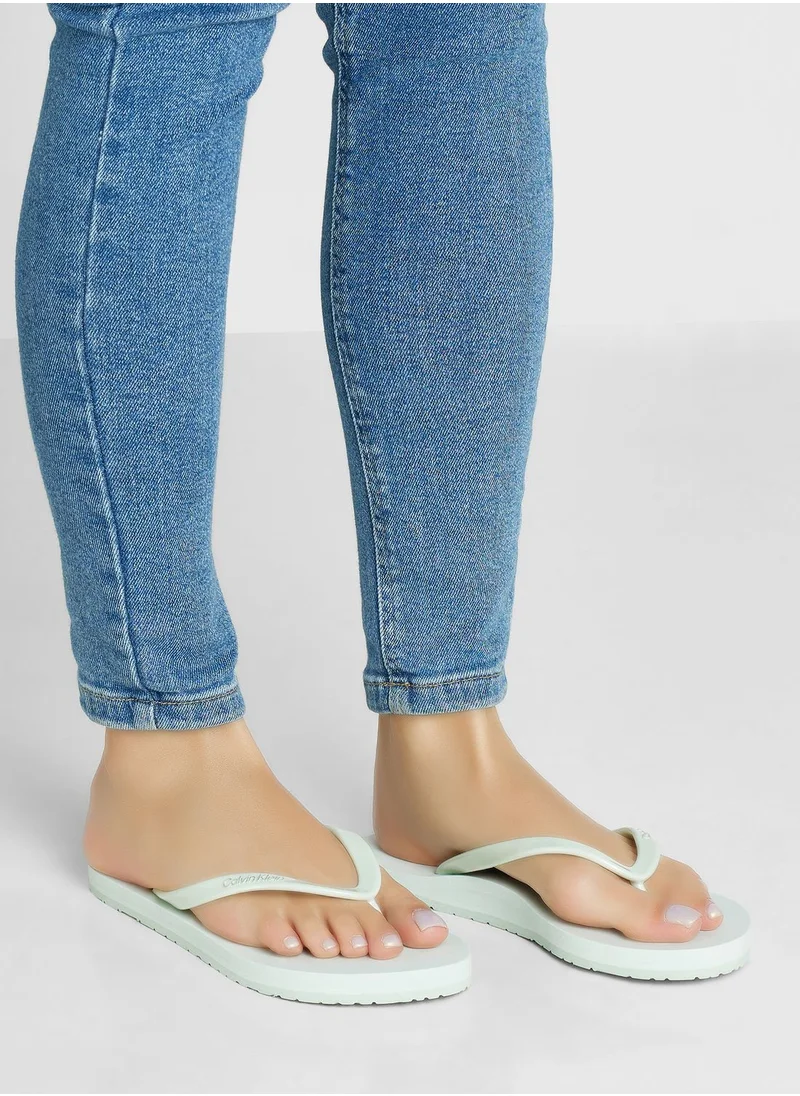 CALVIN KLEIN Logo Detailed Flip Flops