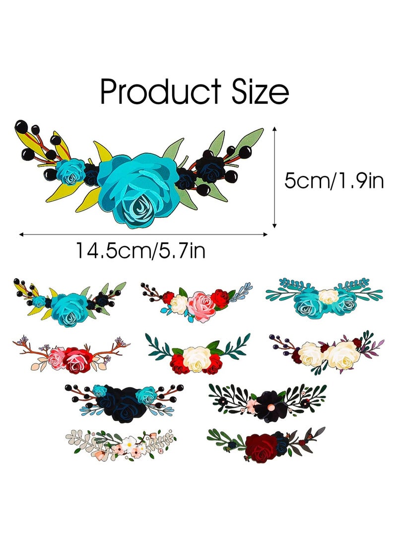 SYOSI 30PCS Flower Iron on Sticker Heat Transfer Patches 10 PCS Appliques Decals for T Shirt Jeans Backpacks Jackets Dress Clothing Art Decoration Accessories  - Image 5