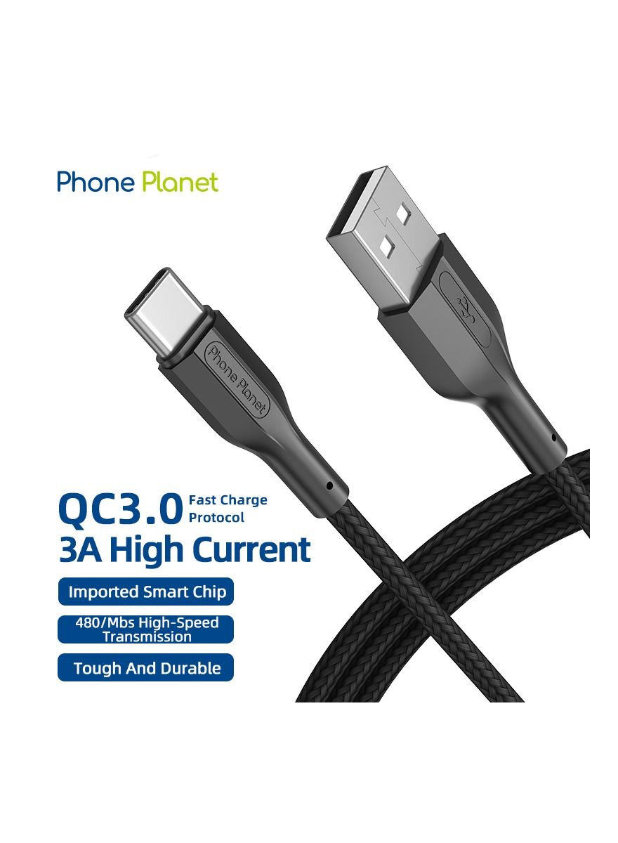 Type C Cable (Black, 120cm )