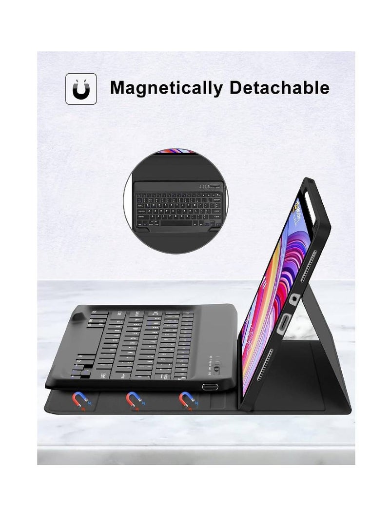 زومي جراب لوحة مفاتيح لجهاز Xiaomi Redmi Pad Pro 12.1 بوصة 2024 - جراب لوحة مفاتيح لجهاز Xiaomi POCO Pad 12.1 2024، جراب لوحة مفاتيح بلوتوث قابل للفصل مع حامل قلم لجهاز Xiaomi POCO Pad / Redmi Pad Pro 12.1 بوصة، أسود - Image 2