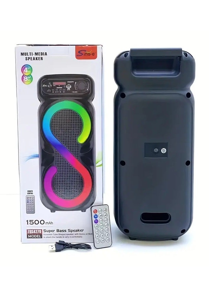 singe - Wireless Bluetooth Speaker, Stereo Sound, FM Radio, TF Memory, USB Input, Mic Input rechargeable - Image 1
