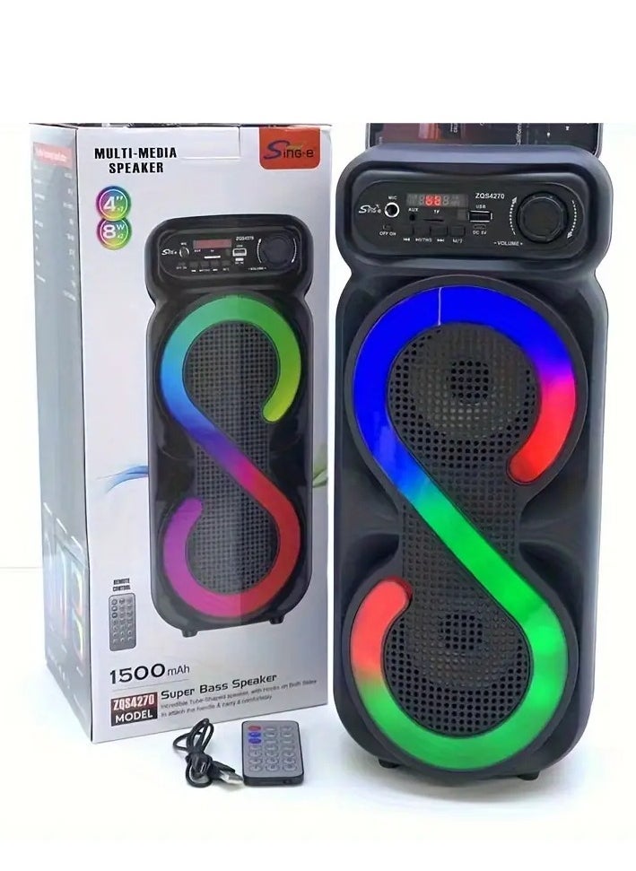 singe - Wireless Bluetooth Speaker, Stereo Sound, FM Radio, TF Memory, USB Input, Mic Input rechargeable - Image 1