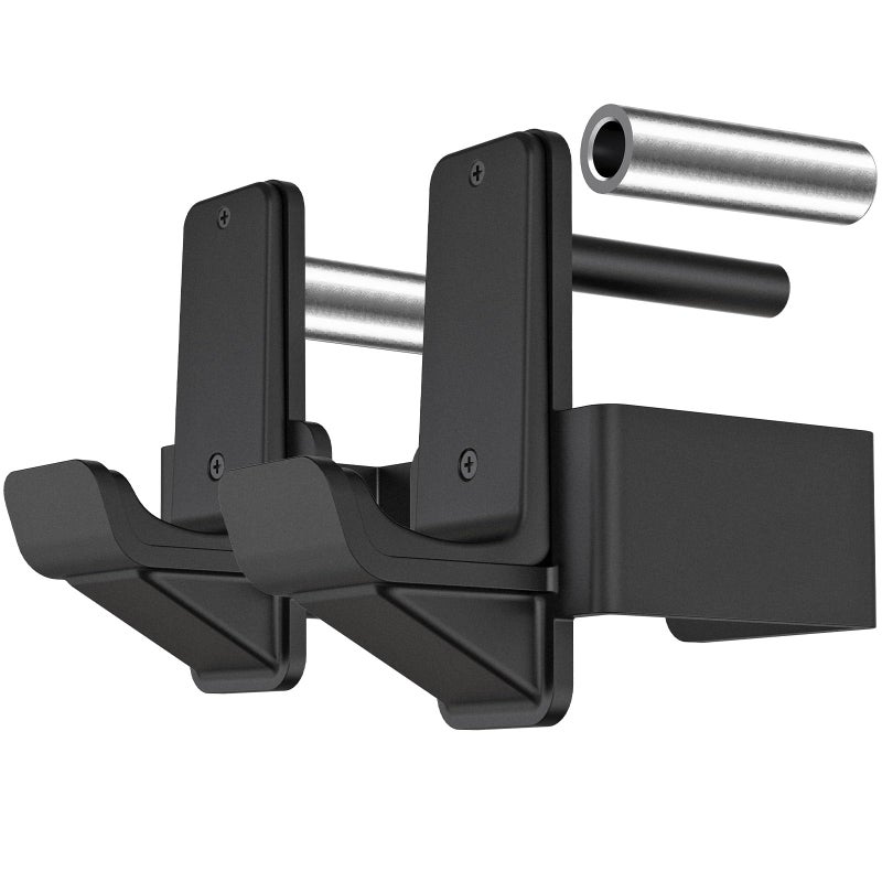 Kipika J-Hooks For 3"" X 3"" Power Rack - 5/8"" Or 1"" Hole - Reinforced Steel With Rubber Pads - Heavy Duty Squat Rack Accessories - 2Pcs - Image 1
