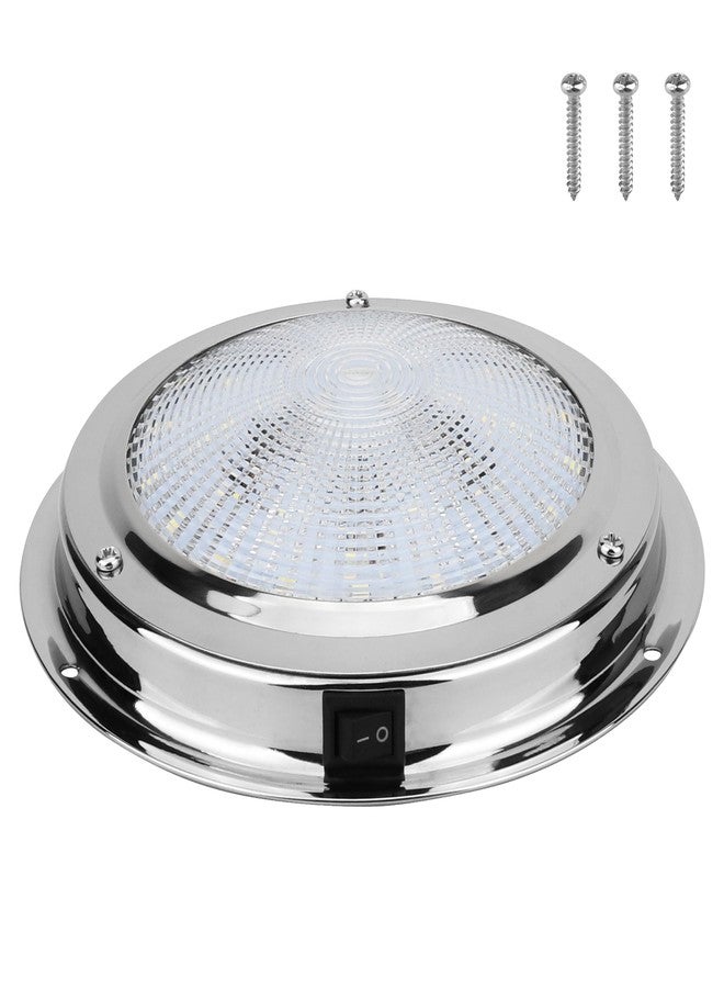 RVZONE Marine Boat Dome Light 12V LED Boat Interior Lights with Toggle Switch 5.5" LED Boat Cabin Light with Stainless Steel Surface Mount - Image 1
