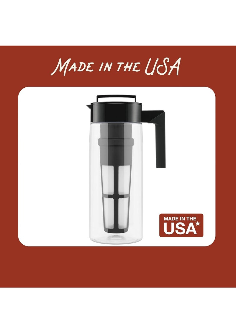 Takeya Premium Quality Iced Tea Maker with Patented Flash Chill Technology Made in the USA, BPA Free, 2 Qt, Black - Image 3