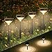 Linkind Solar Outdoor Lights 8 Pack, Warm White Bright Solar Yard Lights Waterproof, Solar Path Lights Adjustable - Image 2