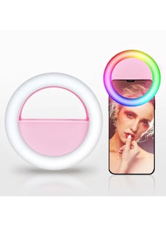 General RGB Colorful Mobile Phone Fill Light LED Live Beauty Light Mobile Phone Clip-on Camera Mini Ring Light Battery-Color:rgb Mobile Phone Fill Light Black  - Image 5