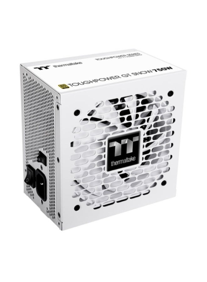 Thermaltake Toughpower GT 750W ATX 3.1 750W 80+ Gold Fully Modular Power Supply – ATX 3.1 & PCIe Gen 5.1 Ready, Native 12VHPWR (12+4 Pin), 120mm Hydraulic Bearing Smart Zero Fan, 100% Japanese Capacitors, Multi Protection, White | PS-TPT-0750FNFAGK-W - Image 2