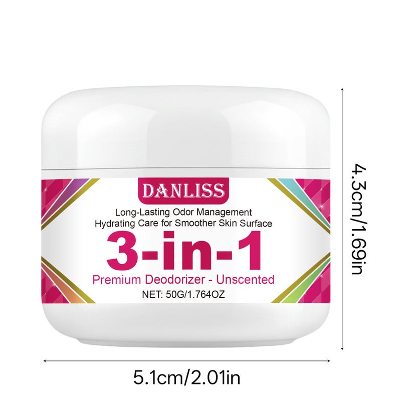DANLISS 3-in-1 Fragrance-Free Premium Deodorant Balm 50g - Long-lasting odor control, moisturizing, and smooths underarm skin - Image 5