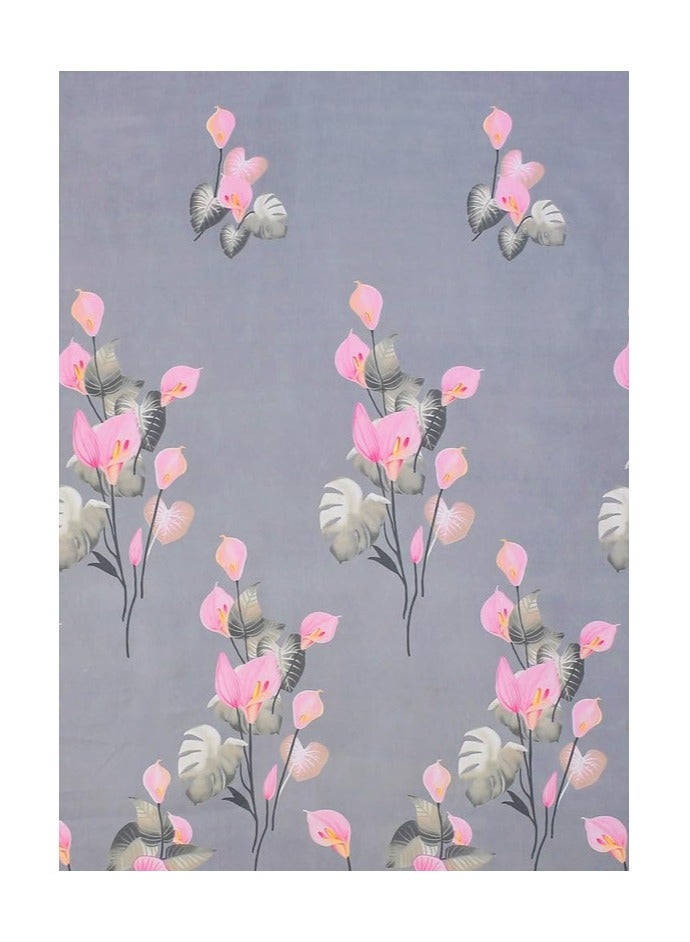 BSB HOME Premium Glace Cotton 180 TC Double Fitted Bedsheet Set  with 2 Pillow Covers 183x198 +25  Cms – Gray - Image 3