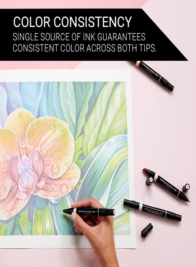 Prismacolor Premier Dual-Ended Art Markers, Chisel Tip and Fine Tip, Pastel Colors, 12 Count - Image 4