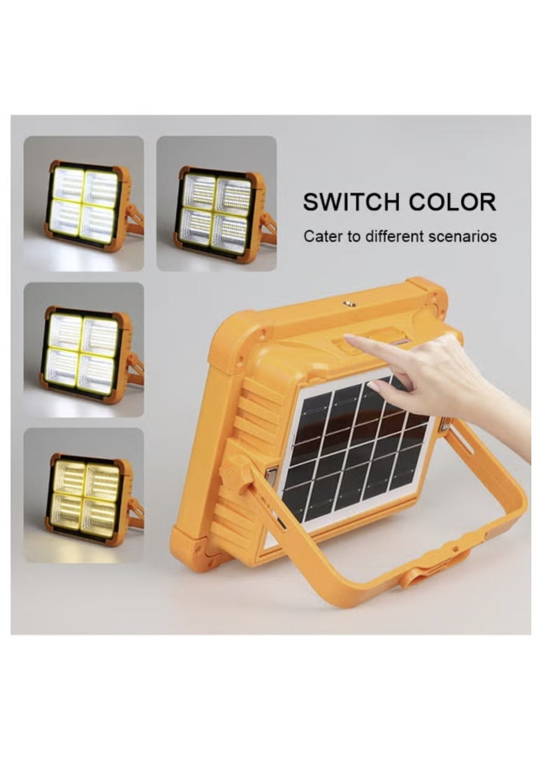 Solar Emergency Lighting, Three-Color Automatic Charging, Outdoor Waterproof Camping Lights, Portable Household Mobile Solar Lights - Image 4