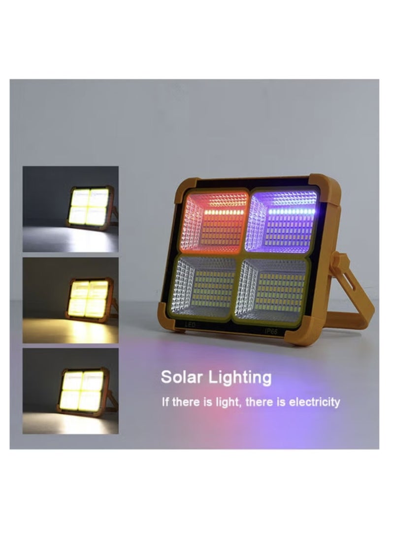 Solar Emergency Lighting, Three-Color Automatic Charging, Outdoor Waterproof Camping Lights, Portable Household Mobile Solar Lights - Image 3