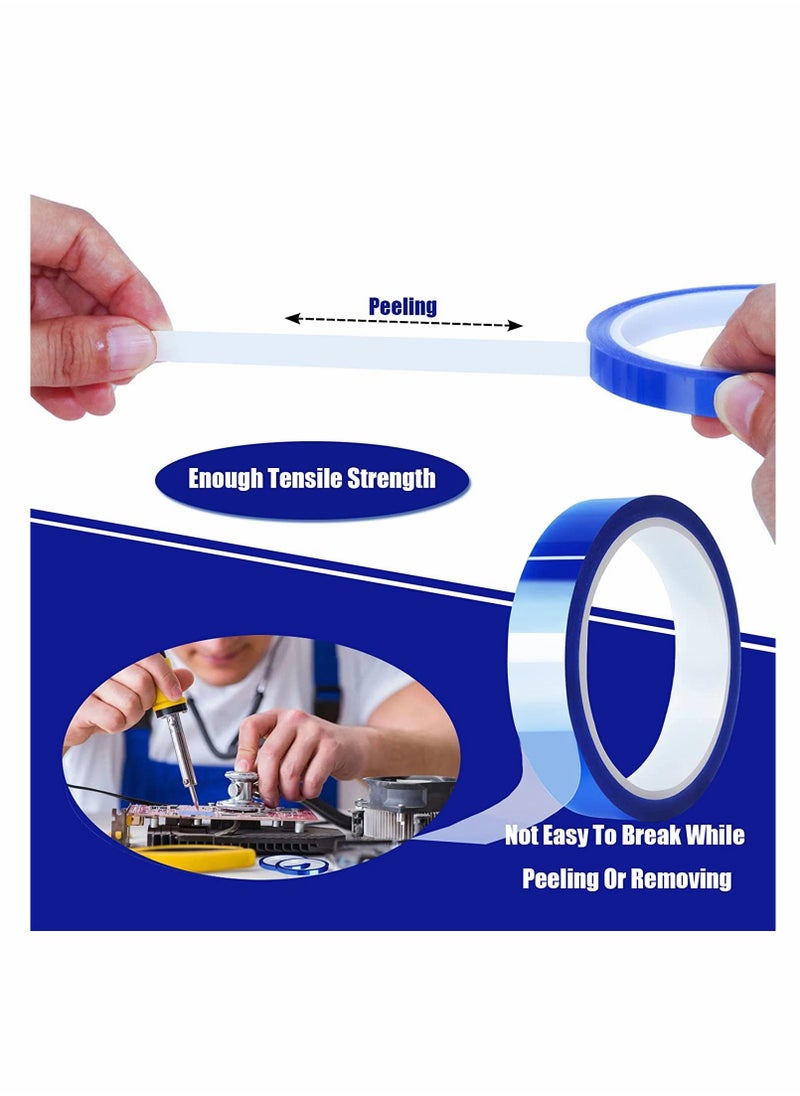 KASTWAVE - Heat Tape, High Temperature Heat Resistant Tape Heat Transfer Tape for Heat Sublimation Press Vinyl, No Residue - 2 Rolls Blue (108ft) - Image 1