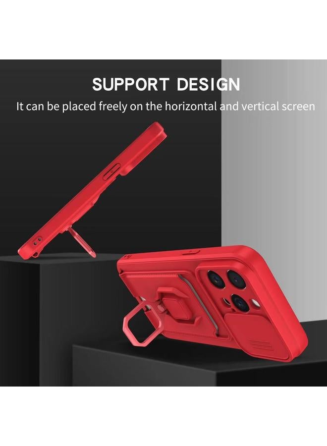 S-TOP Case For iPhone 7 / 8 / SE 2022 Sliding Camshield Magnetic Card Holder Silicone Phone Case - Image 4