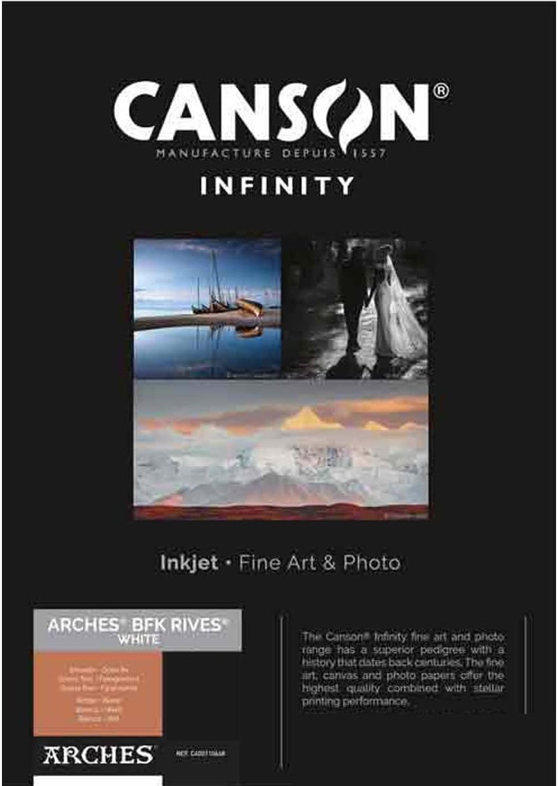 Canson Infinity Arches BFK Rives Soft Textured White Matte Inkjet Paper 310gsm 85x11 10 Sheets