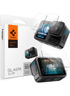Spigen GLAStR Slim for GoPro Hero 13 Black Screen Protector [MULTI PACK] Premium Tempered Glass & FILM [2 Pack Front Screen + 2 Pack Camera Lens + 2 Pack Back Screen Protectors]  - Image 1