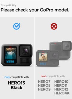 Spigen GLAStR Slim for GoPro Hero 13 Black Screen Protector [MULTI PACK] Premium Tempered Glass & FILM [2 Pack Front Screen + 2 Pack Camera Lens + 2 Pack Back Screen Protectors]  - Image 2