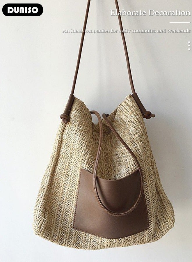 DUNISO Women's Tote Bag Handbag For Women Large Capacity Crossbody Bag Fashionable Travel Large Capacity Shoulder Bag For Ladies Girls College Students - Image 3