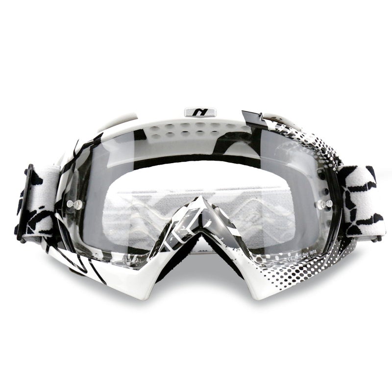 NENKI Dirt Bike Goggles - Anti Fog MX Goggles for Women & Men - UV Protection Clear Lens - Image 1