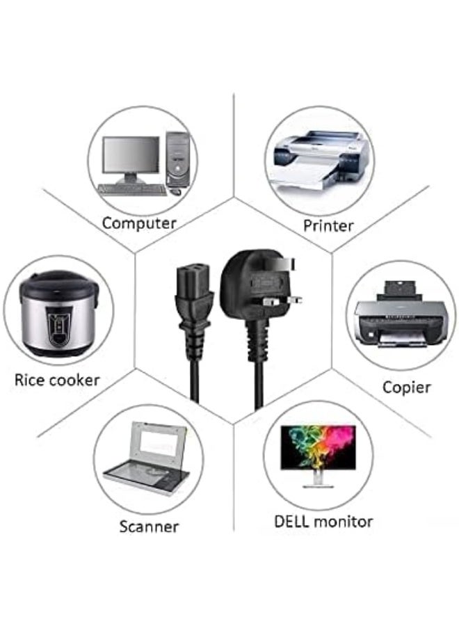 انسجام 1.5 متر / 5 قدم كابل طاقة شاشة (UK) لتلفزيون سامسونج، ديل، سوني، إتش بي LED/LCD الذكي - Image 5