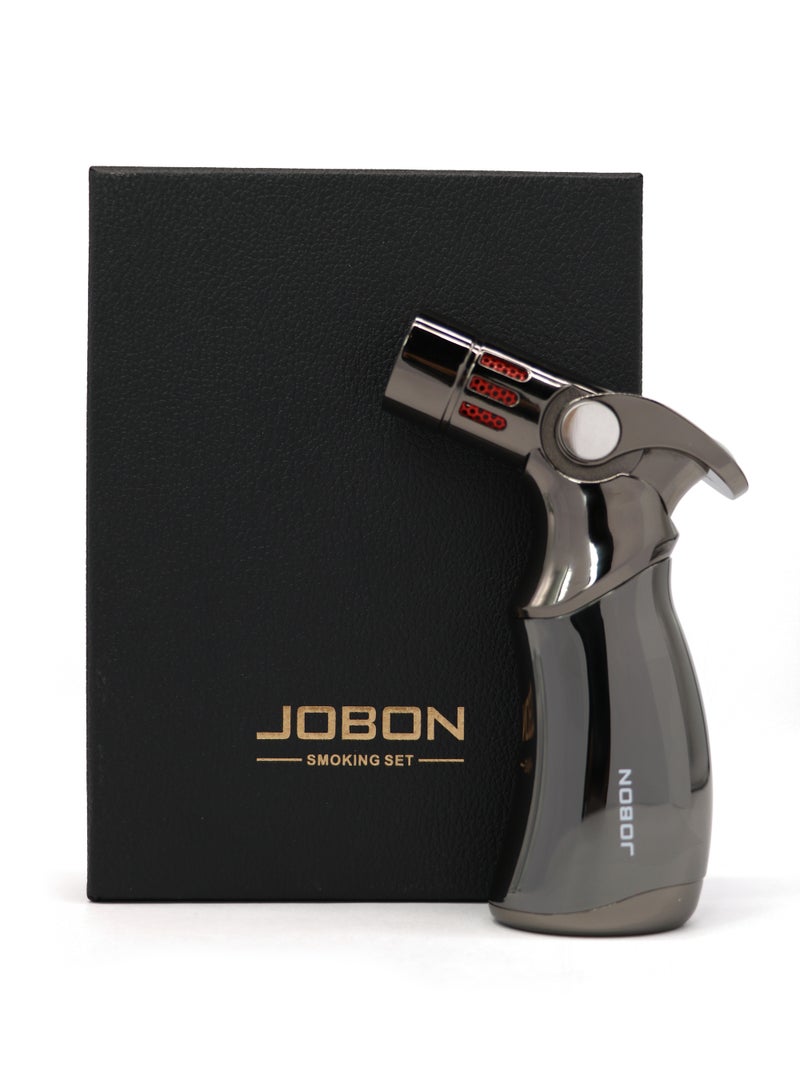JOBON Jet Flame Windproof Butane Gas Lighter Blue Flame Refillable Lighter For BBQ - Image 3