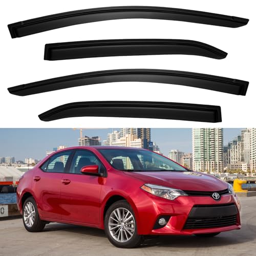 Window Visors Rain Guards for Toyota Corolla 20142019 OutChannel Window Vent Wind Deflectors Visors Shades for 1419 Corolla